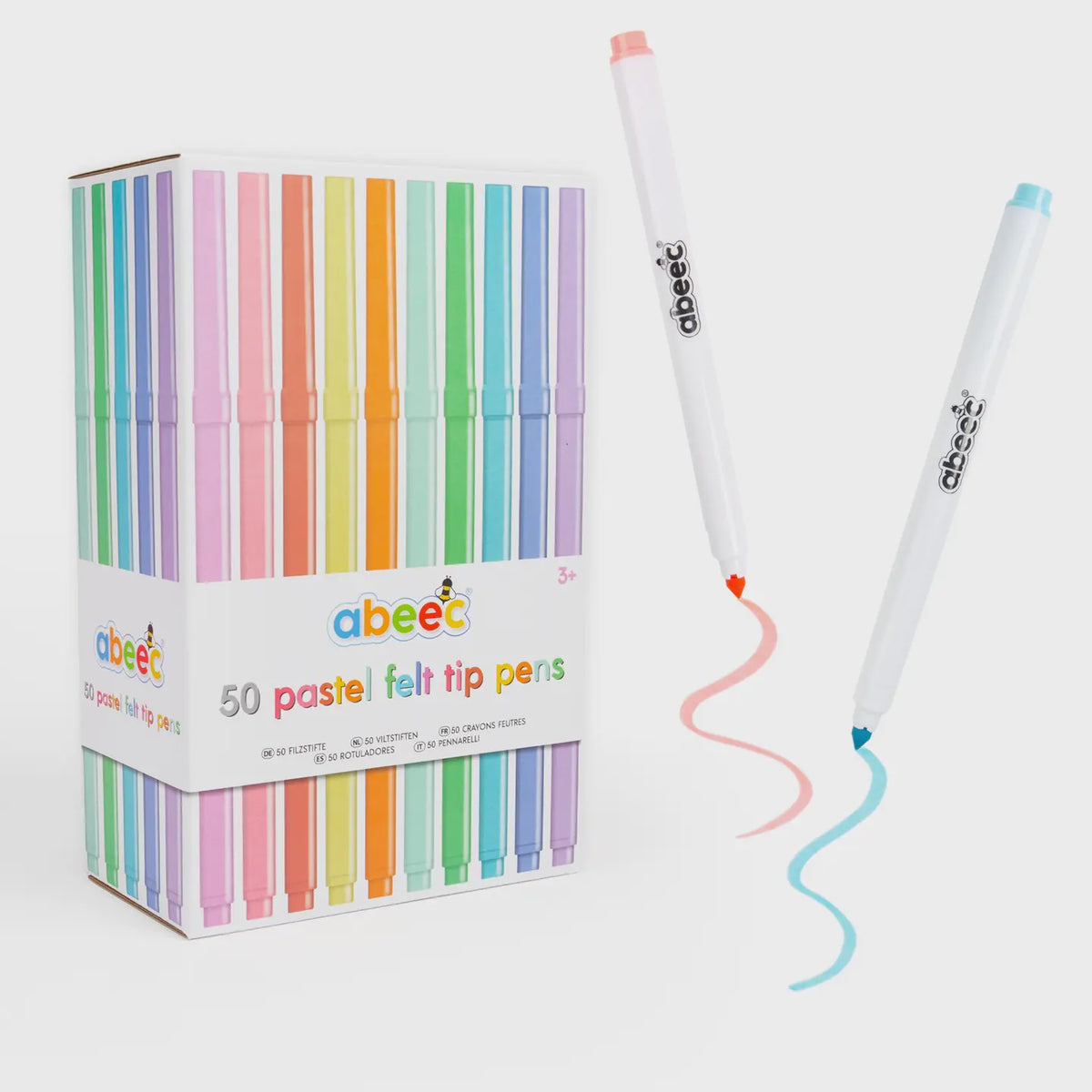 50 Pastel Felt Tip Pens box