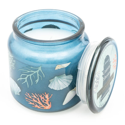 Coastal shores candle jar