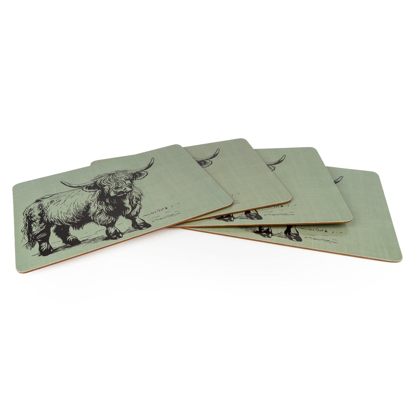 Highland cow set of 4 placemats