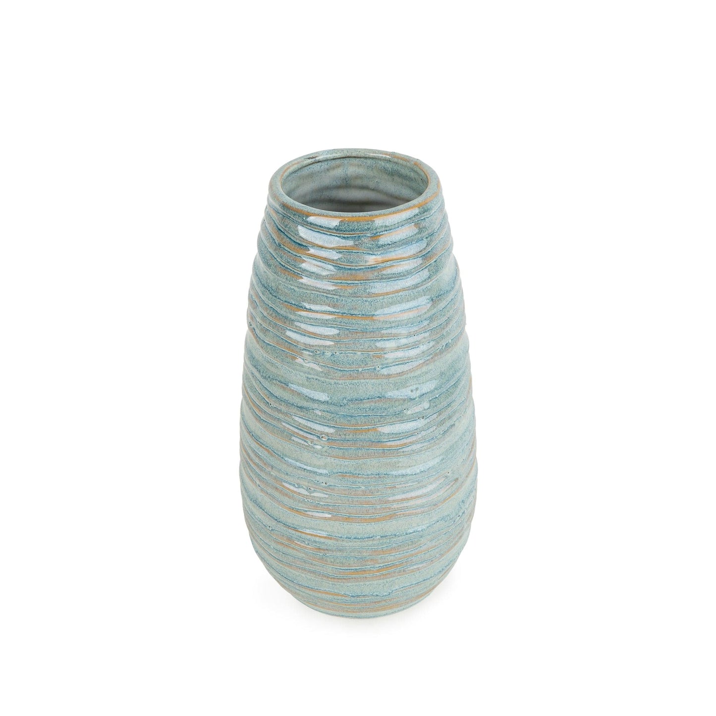 Blue curved porcelain vase - Large - 28cm