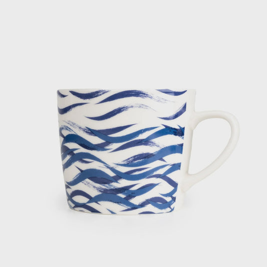 Sea waves blue mug - wide