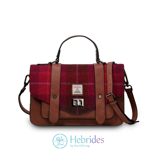 Fuchsia Harris Tweed - Satchel