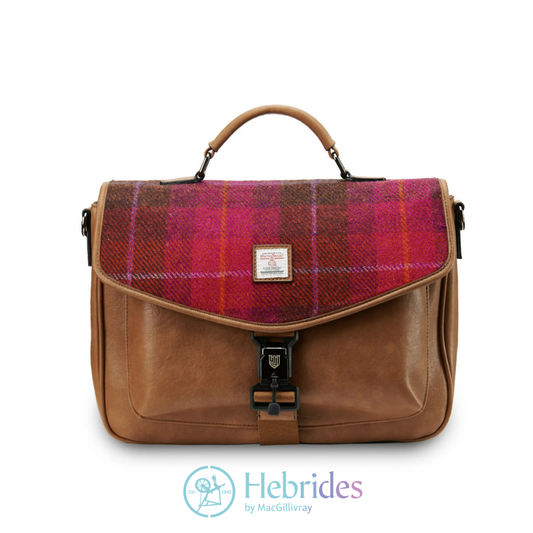 Fuchsia Harris Tweed - laptop bag
