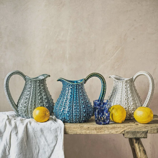 Large white urchin jug