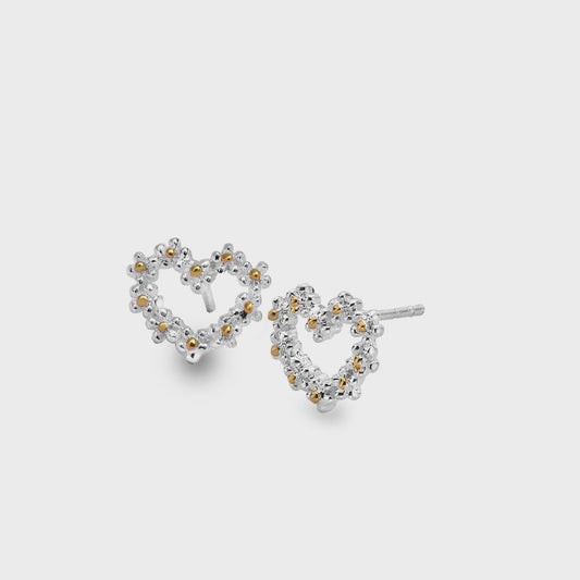 Daisy heart earrings