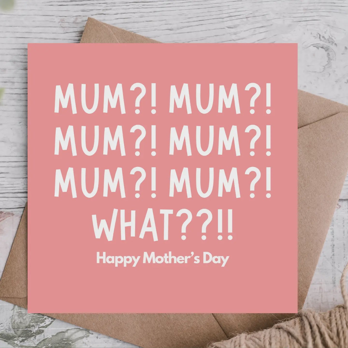 Mum Mum Mum Mother's Day card