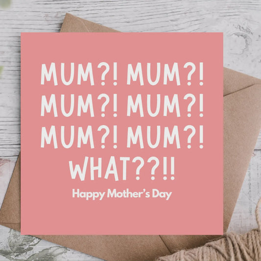 Mum Mum Mum Mother's Day card