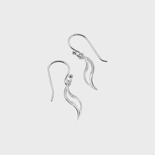Double wave earrings