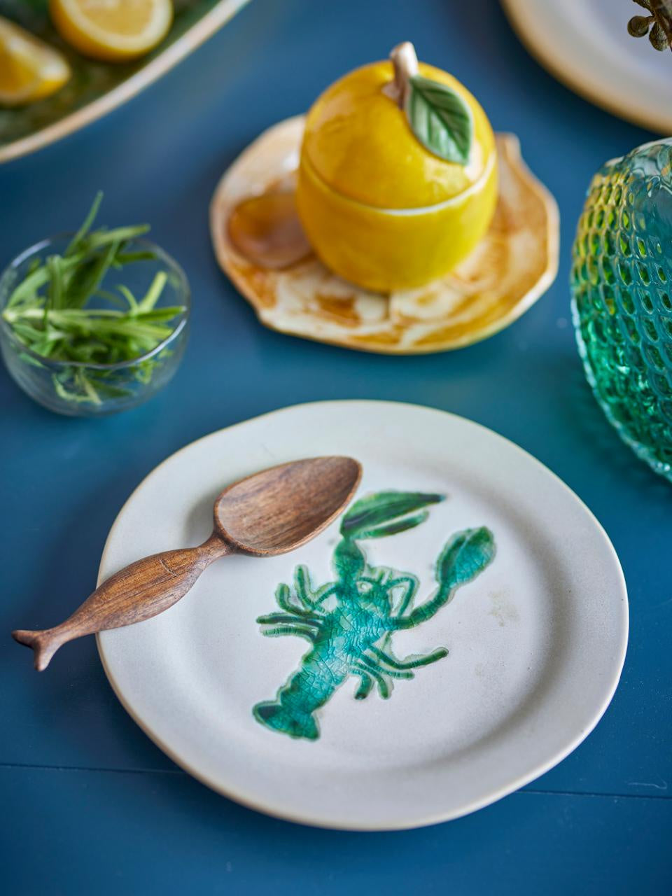 Green lobster plate