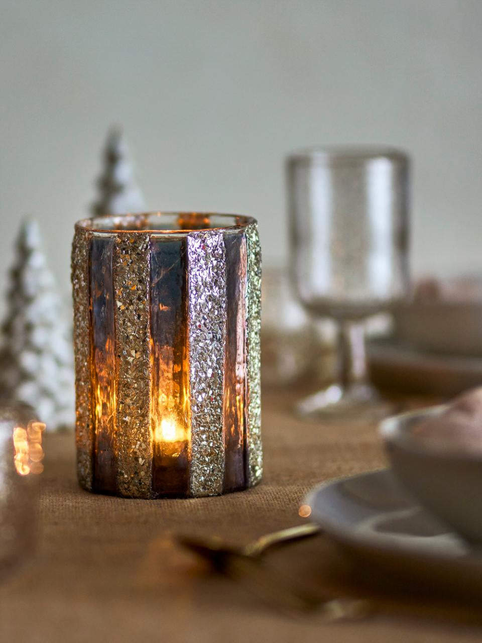 Cecilia gold glass votive