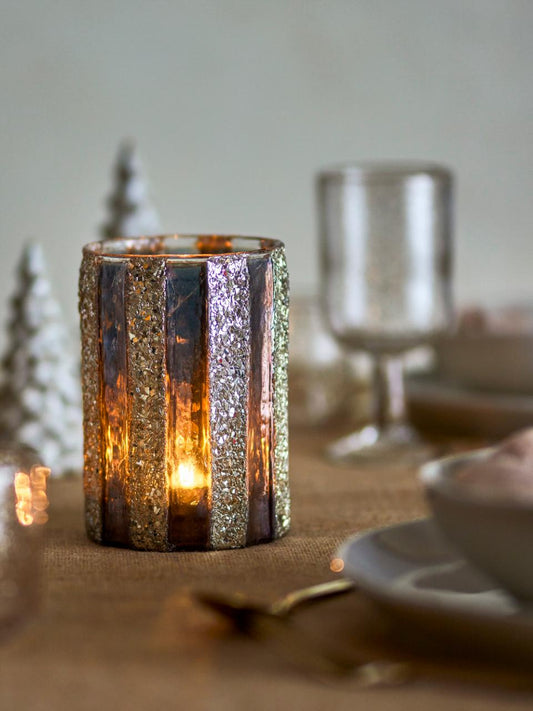 Cecilia gold glass votive