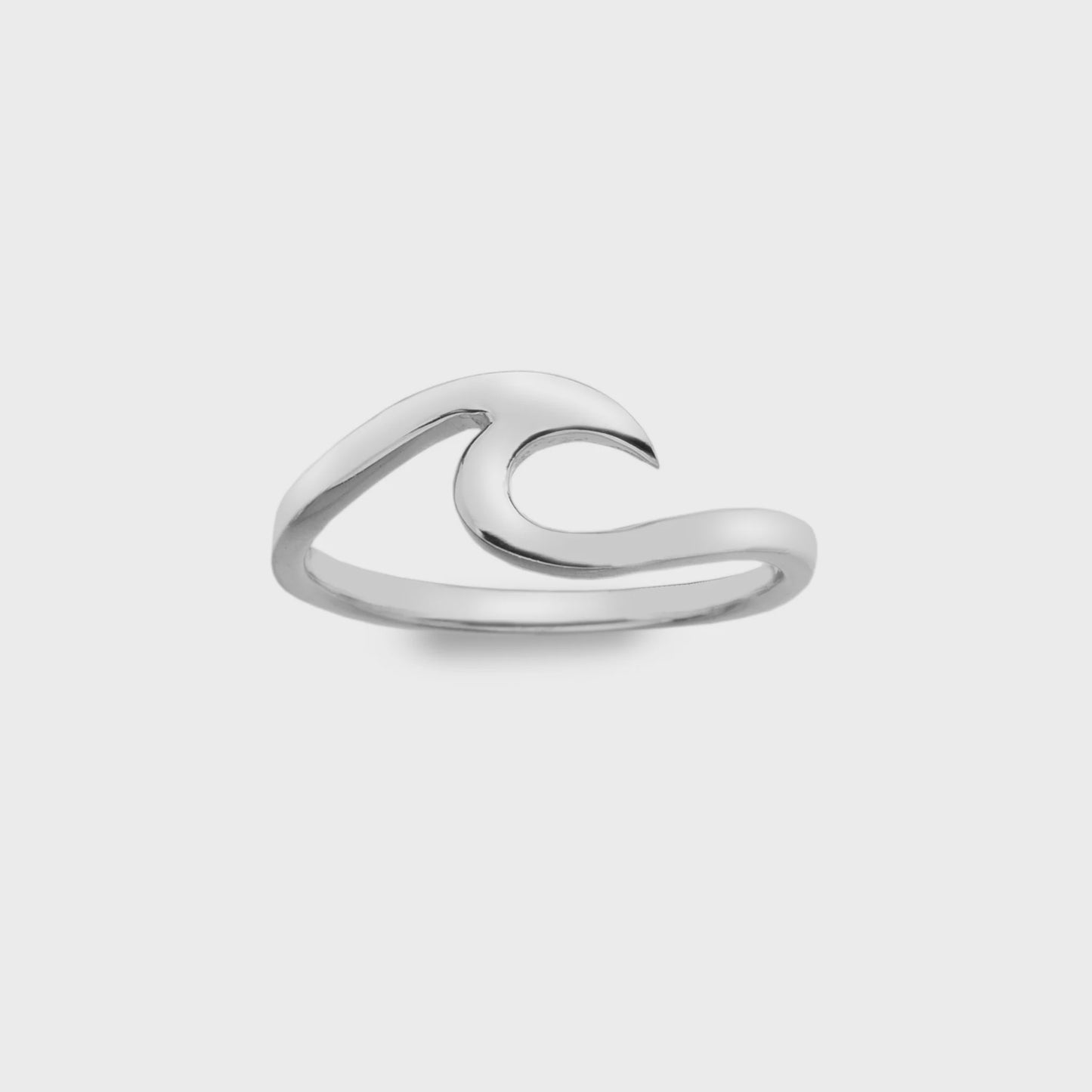 Silver wave ring