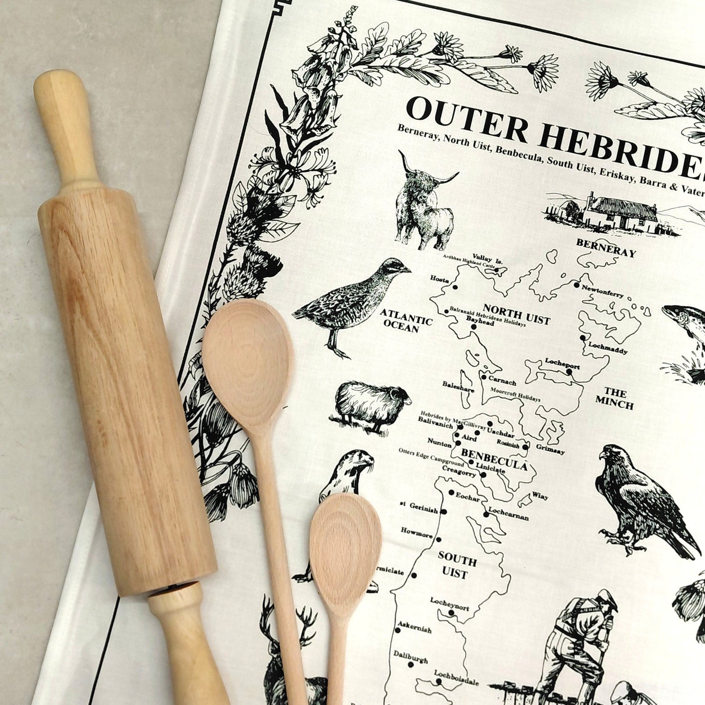 Uist & Benbecula Tea Towel