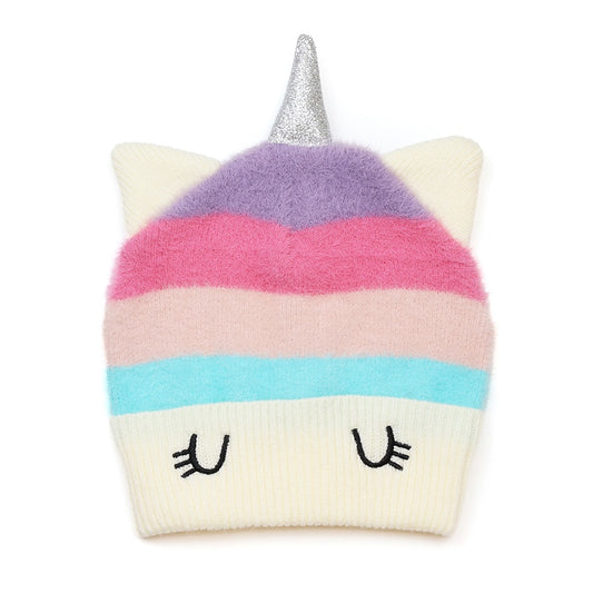 Enchanted - cosy pastel rainbow ursula unicorn hat