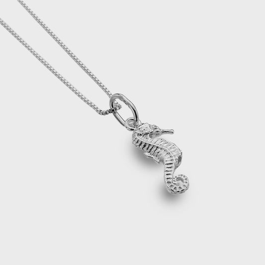 Seahorse double sided necklace