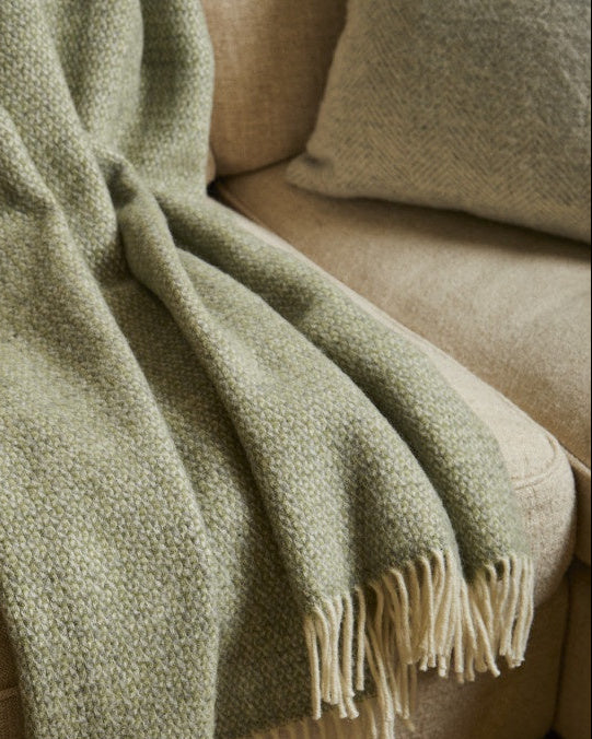 Illusion Throw, Green & Grey 150x183cm