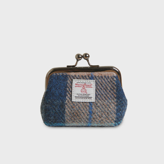 Coin purse - navy & beige