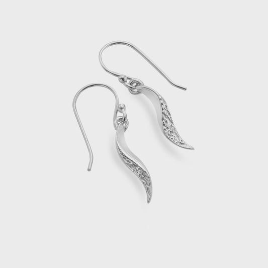 Organic wave sea earrings