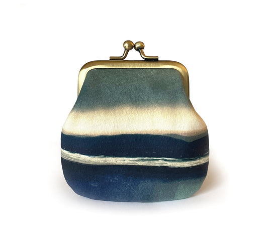 Seascape kisslock purse