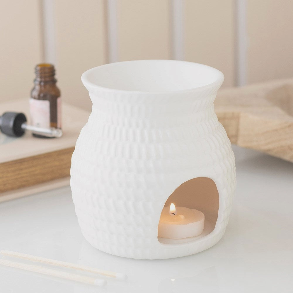 Woven Basket Effect Oil Burner and Wax Warmer